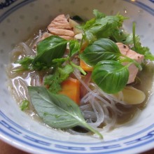 Glass Noodle Soup With Salmon