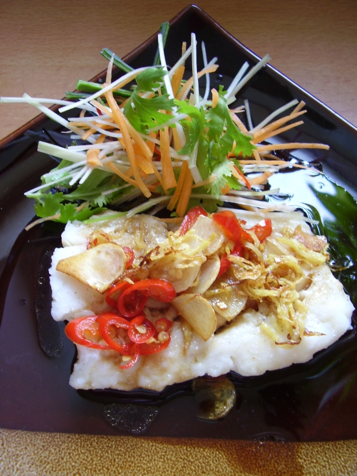 Steamed Cod With Chilli Ginger
